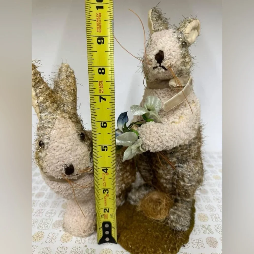 Vintage Bunny Decor Pair - Picture 3 of 6